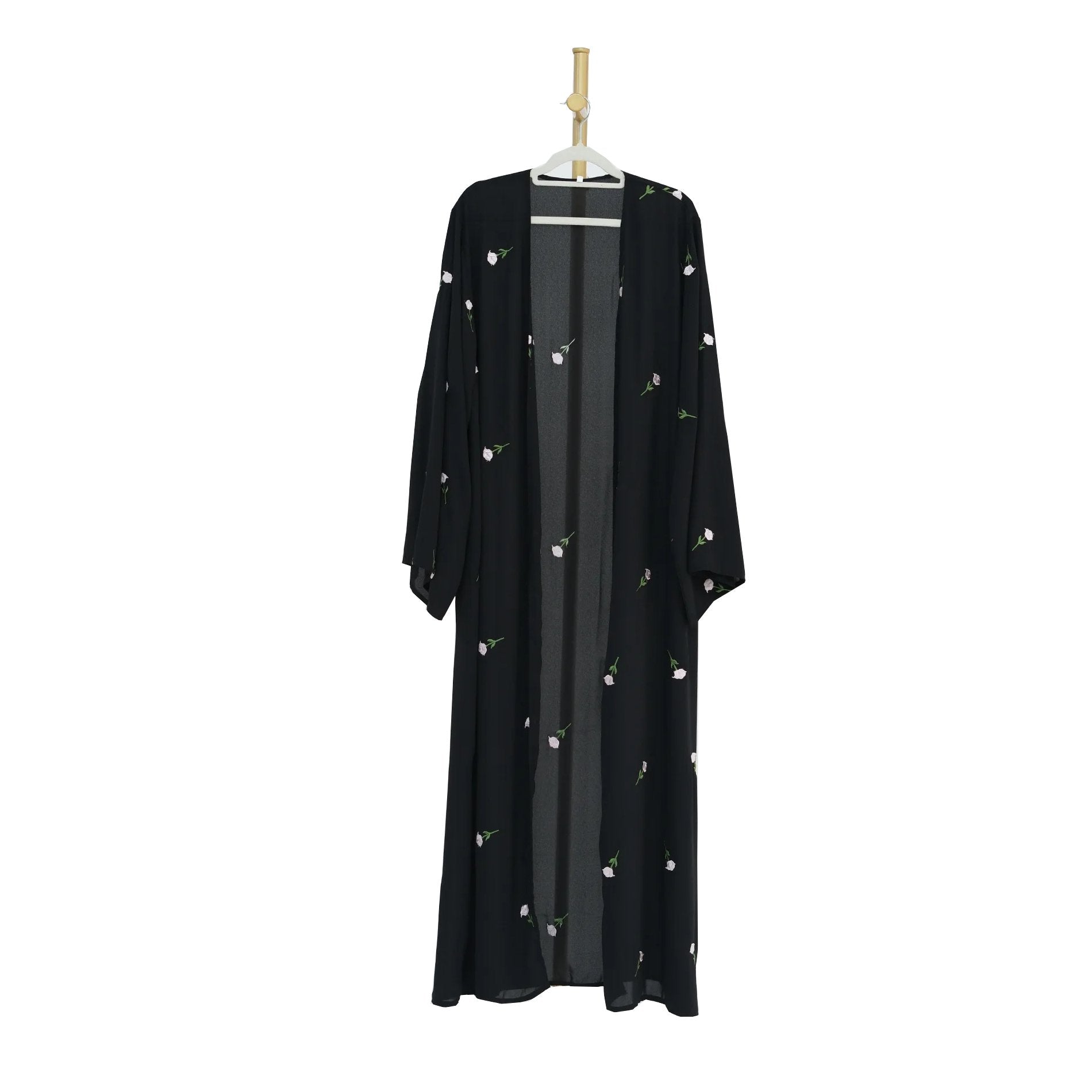 Bushra Embroidered Long Abaya - front