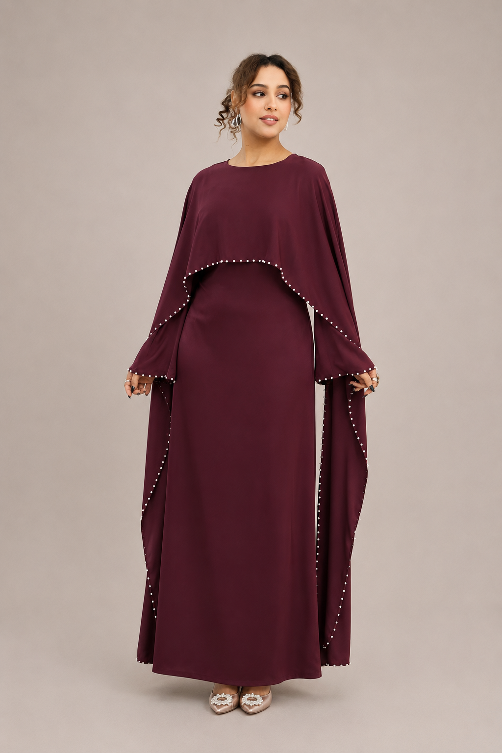Jawaher Pearl Embellished Eid Abaya