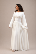 Layan Pleated Chiffon Corset Dress