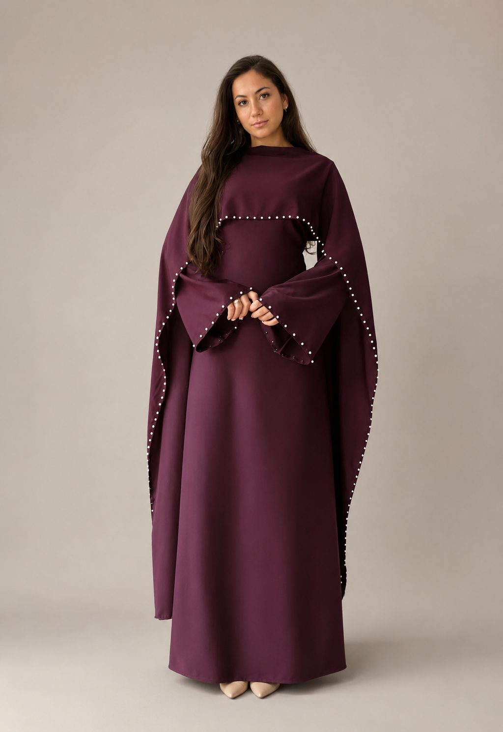 Jawaher Pearl Embellished Eid Abaya