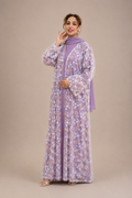 Layla Embroidered Abaya Set with Inner Dress