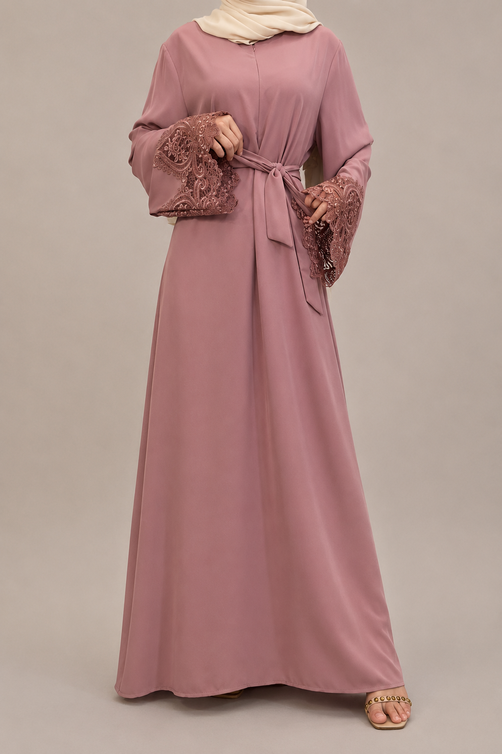 Nada Zipper Front Lace Dress