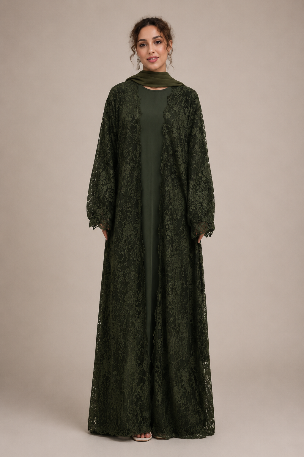 Rania Lace Kimono Abaya
