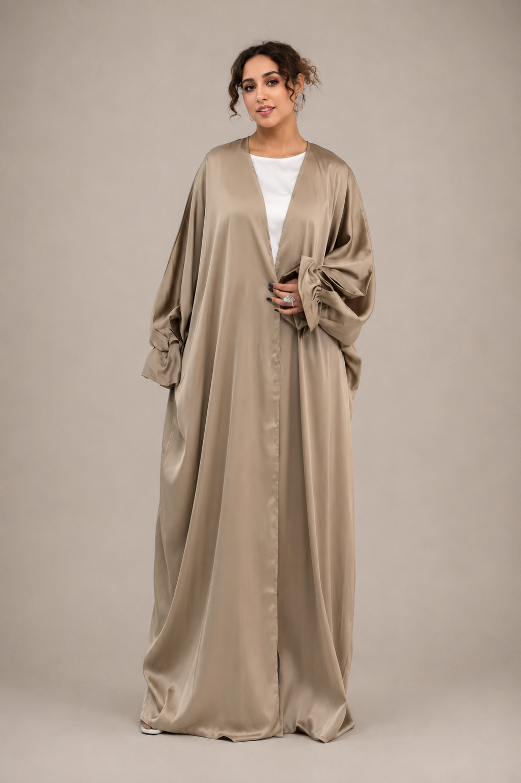 Rania Satin Slit Abaya