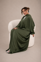 Rania Satin Slit Abaya