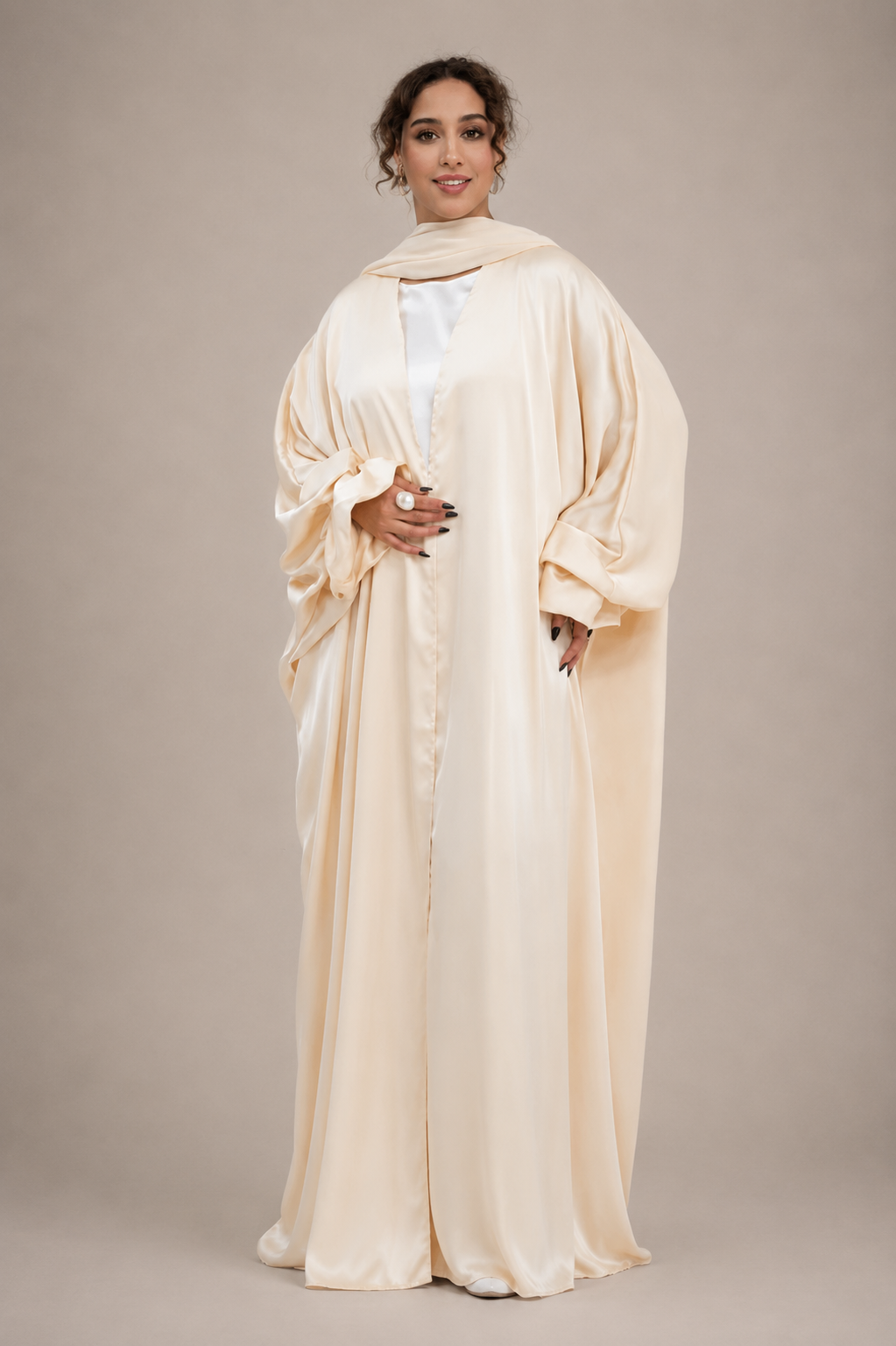 Rania Satin Slit Abaya