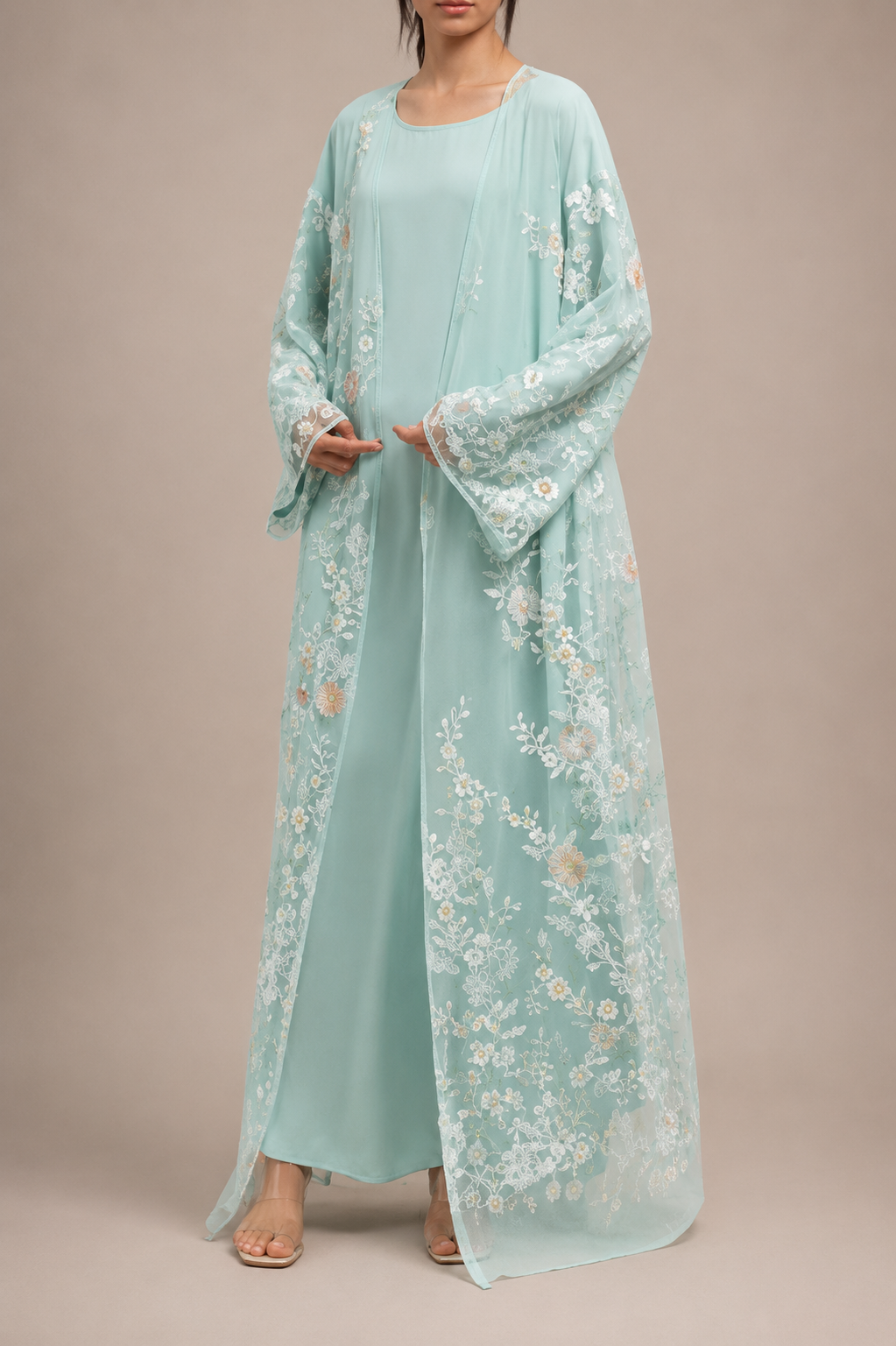 Rawan Organza Sweetheart Abaya