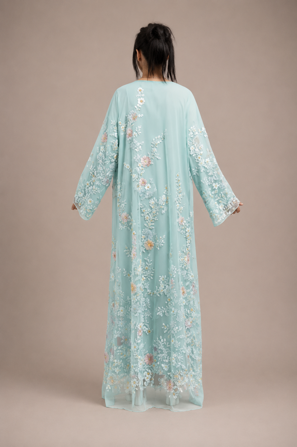 Rawan Organza Sweetheart Abaya