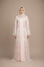 Reem Rhinestone Two-Piece Abaya