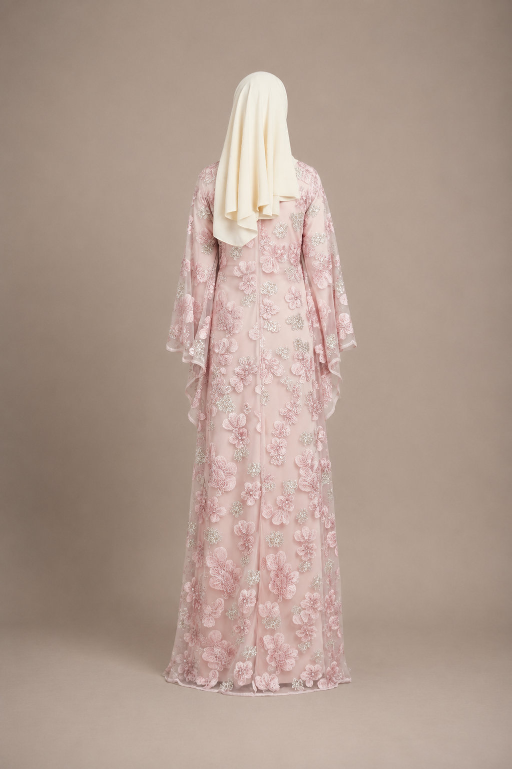 Reem Rhinestone Two-Piece Abaya