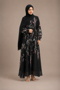 Samar Floral Chiffon Lined Dress