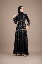 Samar Floral Chiffon Lined Dress