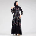 Samar Floral Chiffon Lined Dress - front