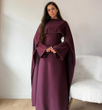 Jawaher Pearl Embellished Eid Abaya - front