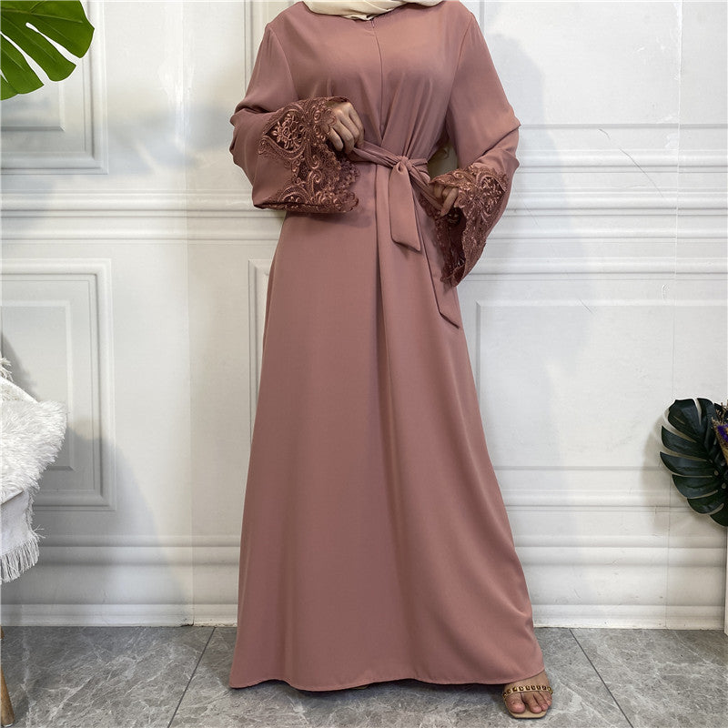 Nada Zipper Front Lace Dress - full look