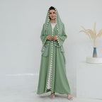 Zahra Olive Maxi Abaya - front