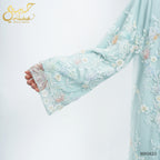 Rawan Organza Sweetheart Abaya - detail