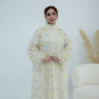 Layla Embroidered Abaya Set with Inner Dress - full look