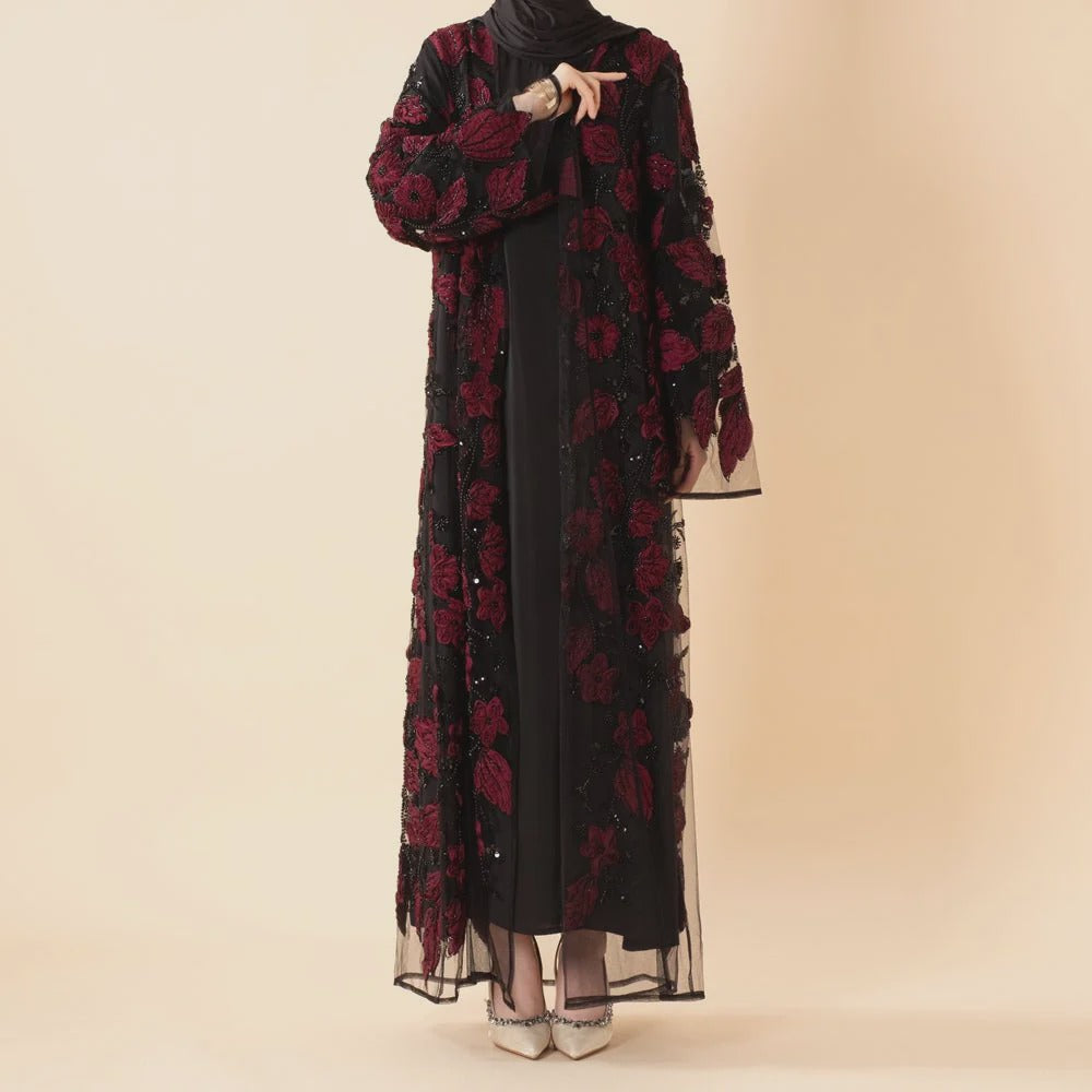Aaliyah Premium Evening Abaya - styled