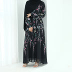 Samar Floral Chiffon Lined Dress - styled