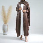 Sana Satin Open Abaya - detail