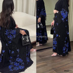 Karam Beaded Floral Abaya Set - full look