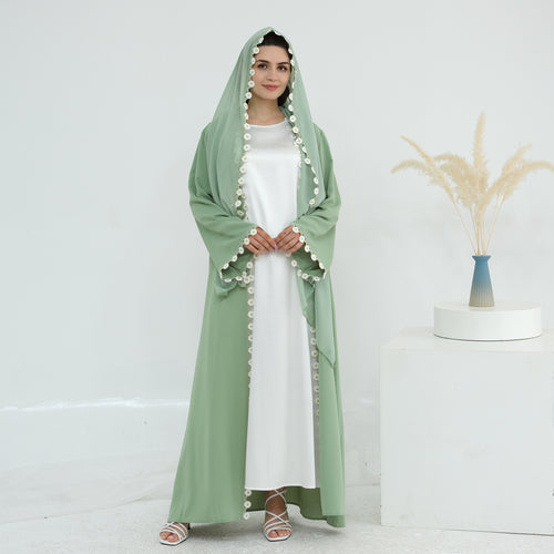 Zahra Olive Maxi Abaya - styled