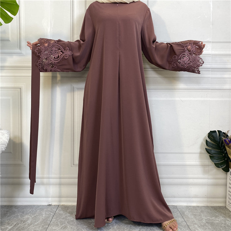 Nada Zipper Front Lace Dress - lifestyle