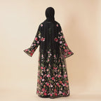 Warda Rose Garden Embroidered Abaya - detail