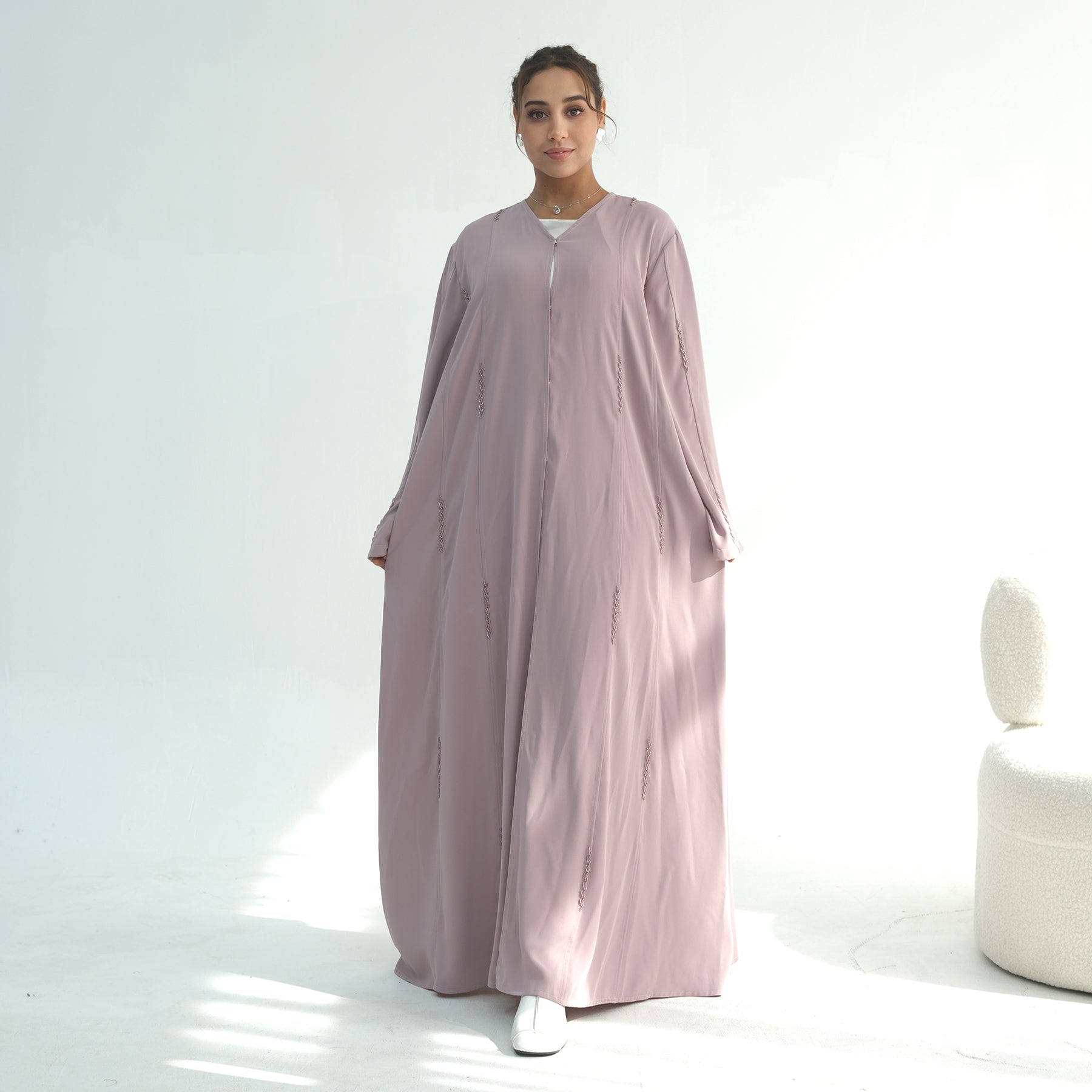 Sabah Beaded Kaftan Abaya - full look