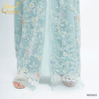 Rawan Organza Sweetheart Abaya - full look