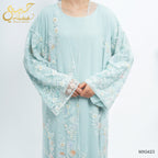 Rawan Organza Sweetheart Abaya - styled