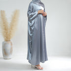 Sana Satin Open Abaya - lifestyle