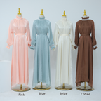 Sharut Sequin Satin Abaya - lifestyle