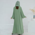 Zahra Olive Maxi Abaya - detail