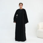 Rania Lace Kimono Abaya - close up
