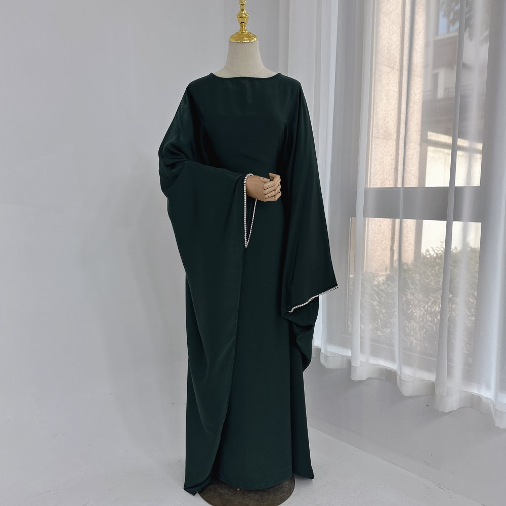 Farida Plus Size Diamond Butterfly Abaya - lifestyle