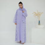 Lulwa Pearl Beaded 3PC Abaya Set - lifestyle