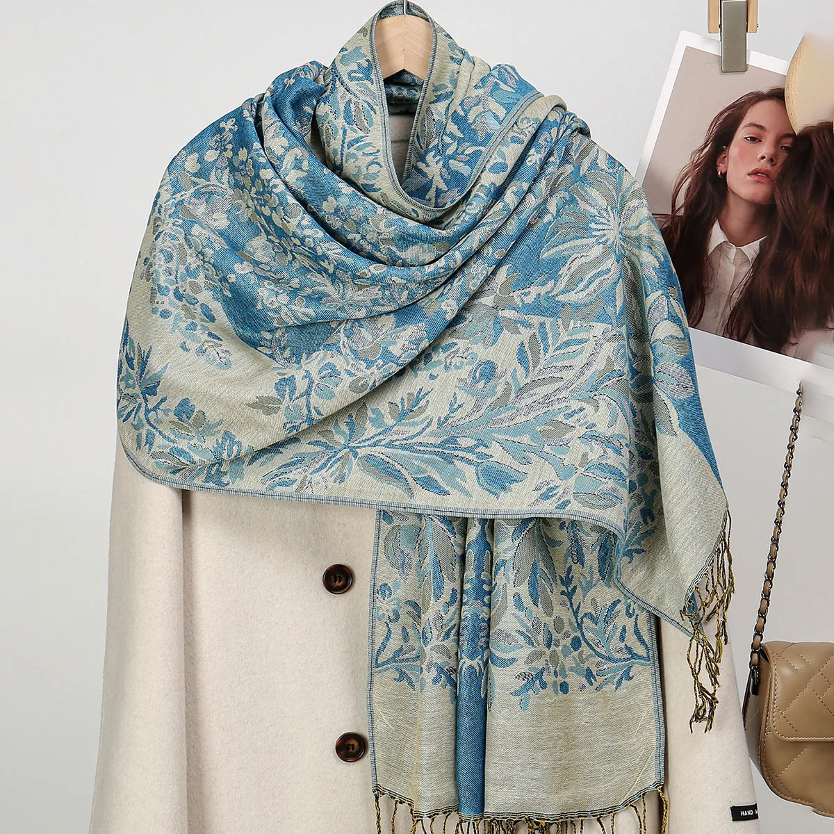 Ethnic Paisley Embroidery Viscose Hijab Retro Cashew Cotton Muslim Women Scarf Wraps Ladies Elegant Shawls Turban Headscarf