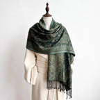 Scarf Fashion Hijab Pashmina Shawl Bandana Cashmere Wrap Graceful Soft Head Neck Cover For Trip Picnic Shopping Dating Premium